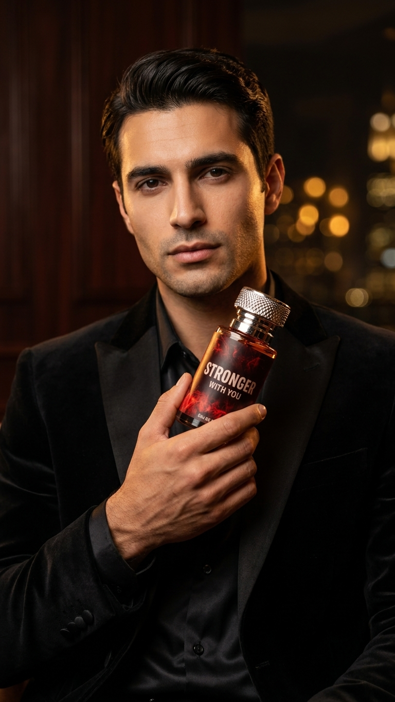 Stronger With You by Ayat Privé – close-up of bottle