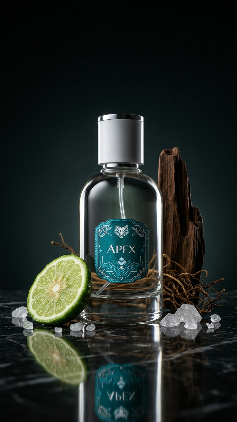 APEX by Ayat Privé fragrance – close-up of bottle label