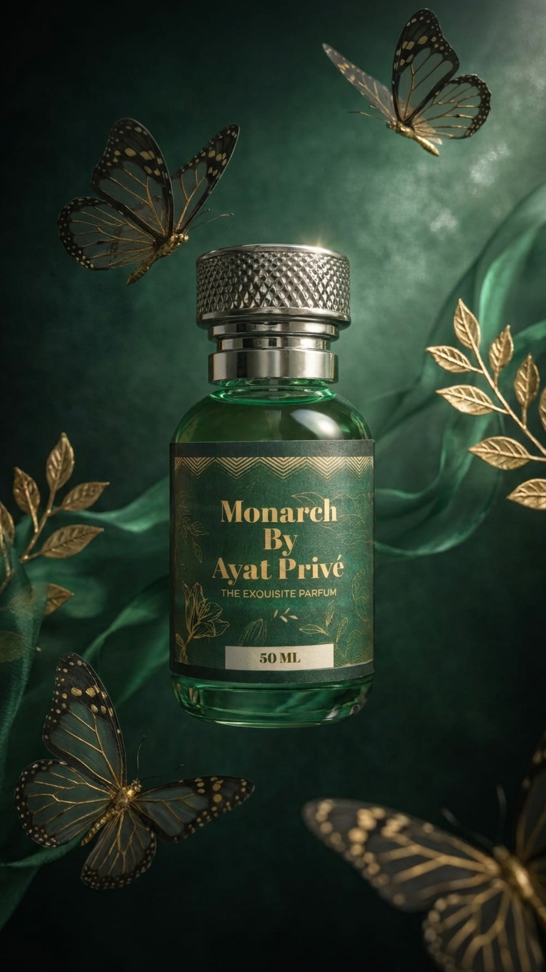 Monarch by Ayat Privé luxury parfum – close-up of label