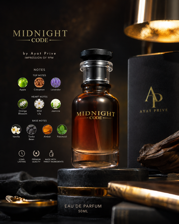 Midnight Code by Ayat Privé – oriental woody EDP inspired by 9PM Afnan