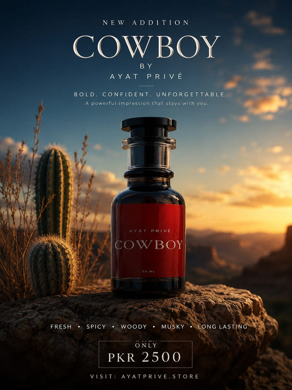 Cowboy by Ayat Privé – bold fresh woody perfume desert sunset